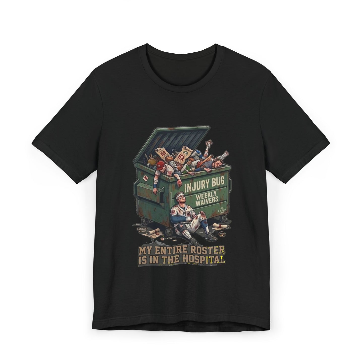 Injury Bug Dumpster Design T-Shirt — free shipping