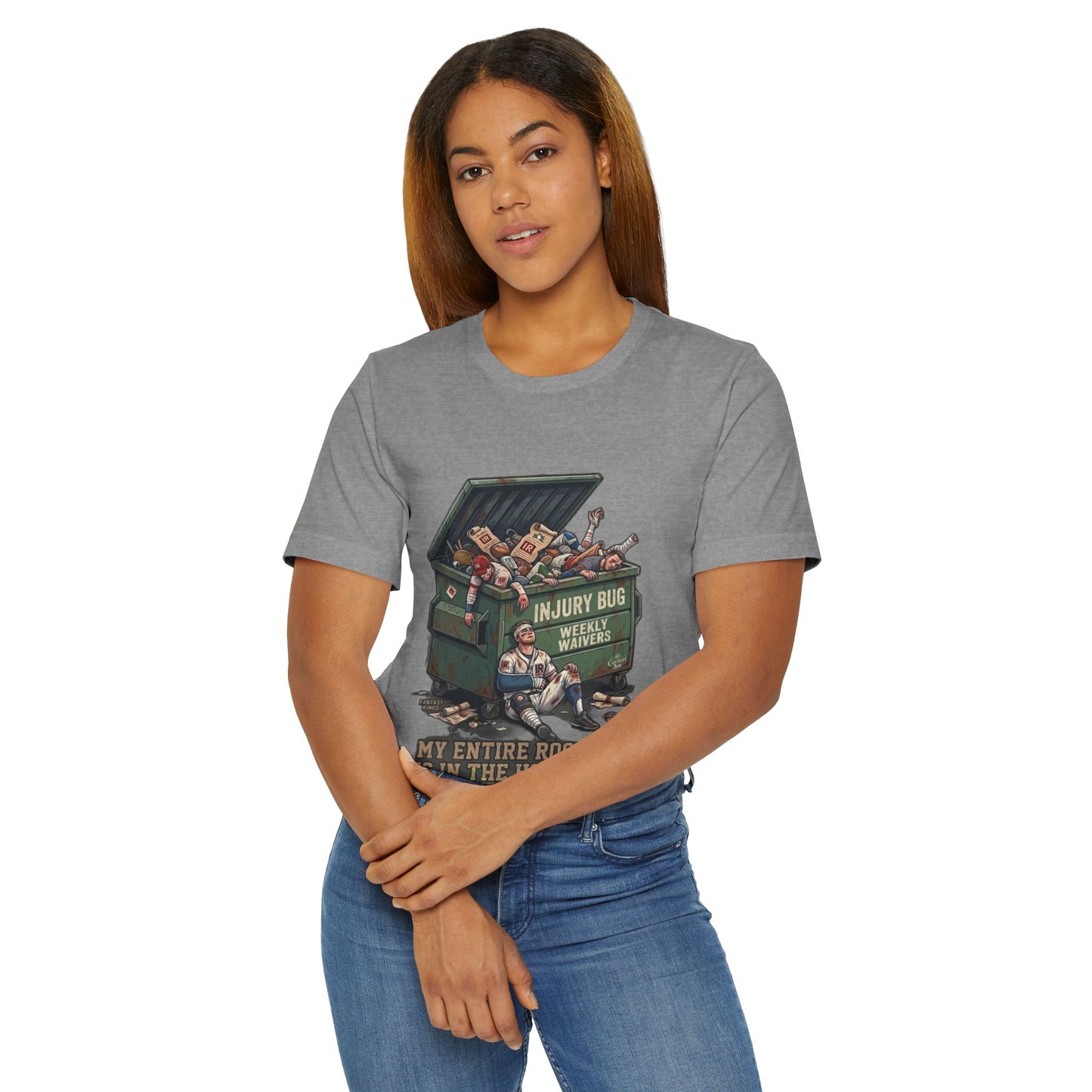 Injury Bug Dumpster Design T-Shirt — free shipping