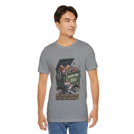 Injury Bug Dumpster Design T-Shirt — free shipping