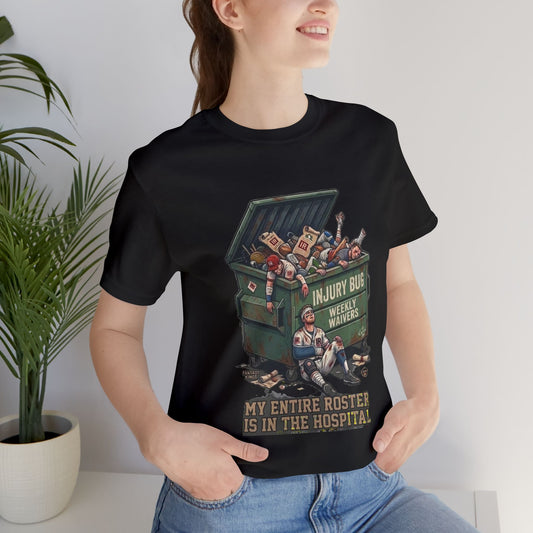 Injury Bug Dumpster Design T-Shirt — free shipping