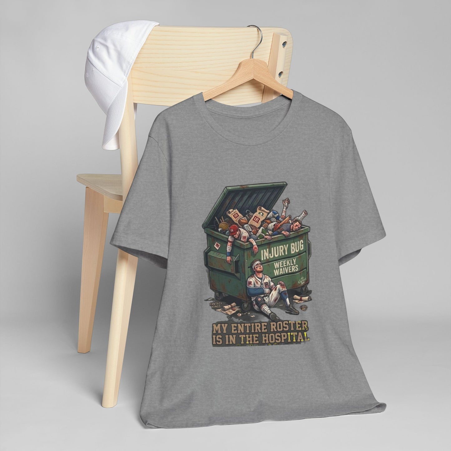 Injury Bug Dumpster Design T-Shirt — free shipping