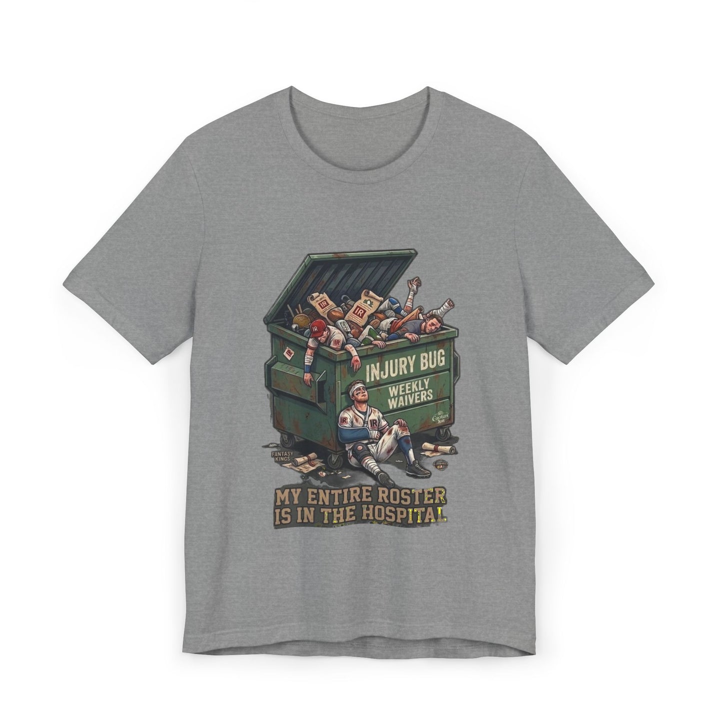 Injury Bug Dumpster Design T-Shirt — free shipping