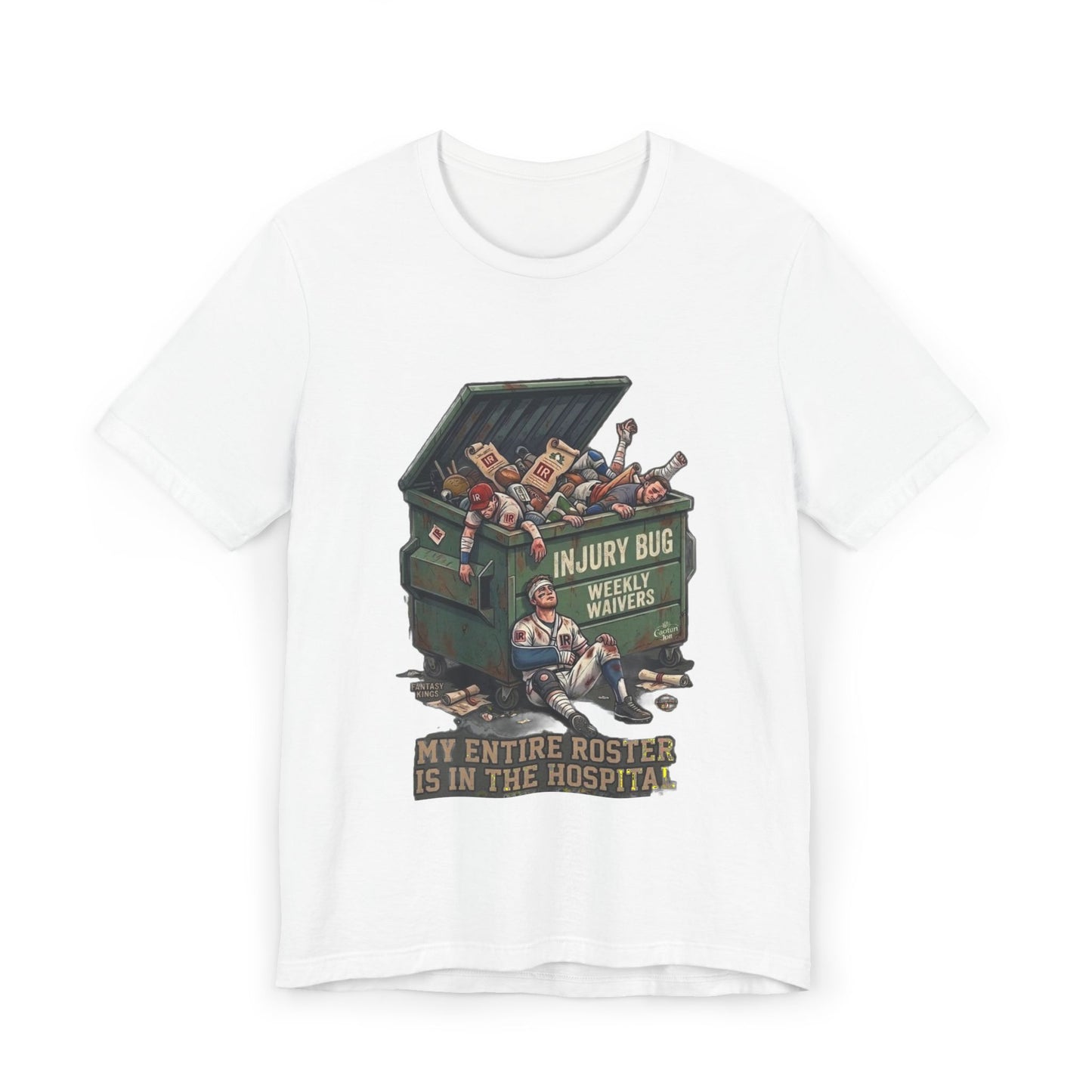 Injury Bug Dumpster Design T-Shirt — free shipping