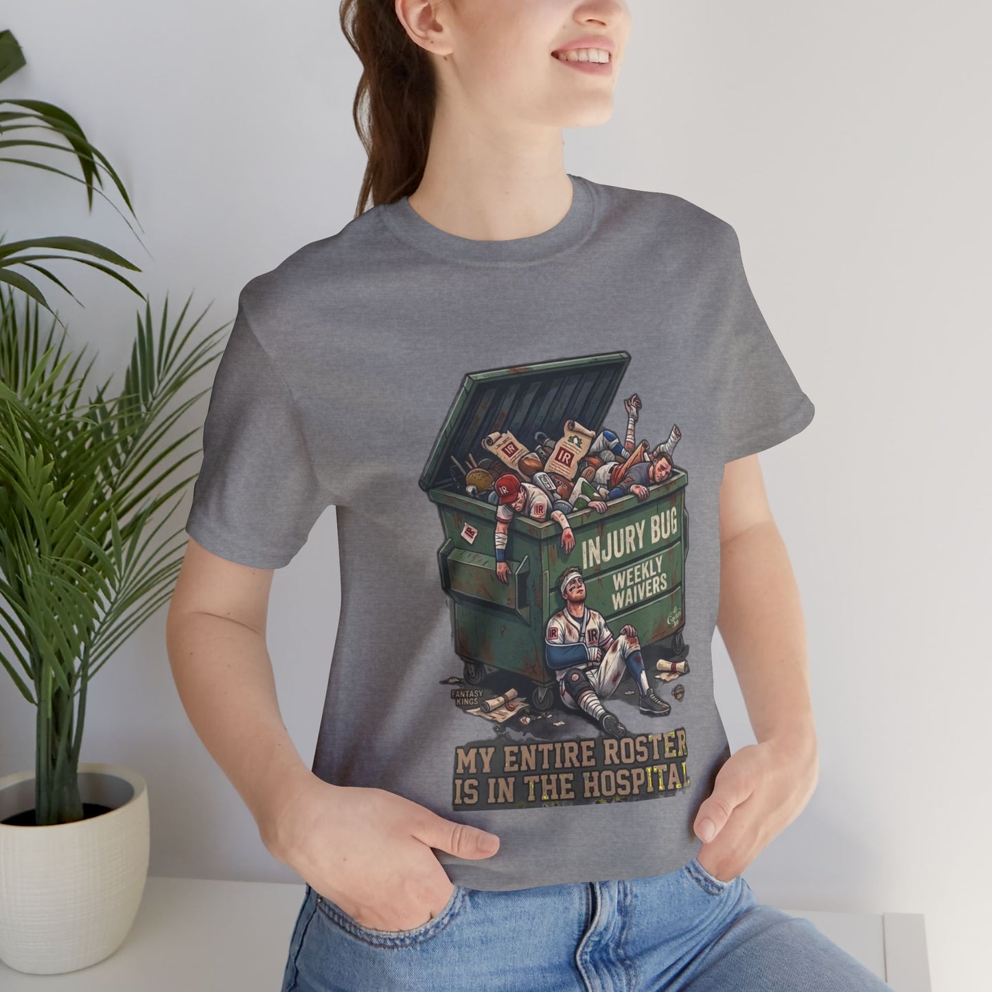 Injury Bug Dumpster Design T-Shirt — free shipping